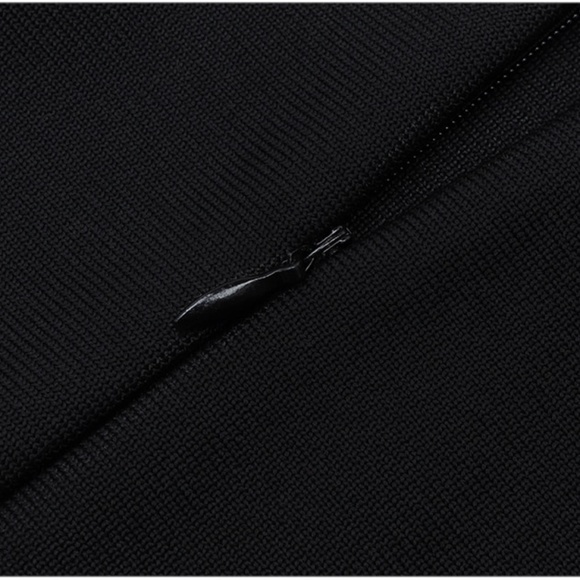 Bandage Waist Detail Bodycon Dress in Black - Picture 8 of 11